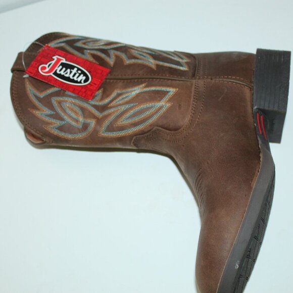 NWT Justin's Rendon Pecan Cowhide Cowboy Boots Size 10 - Picture 5 of 13